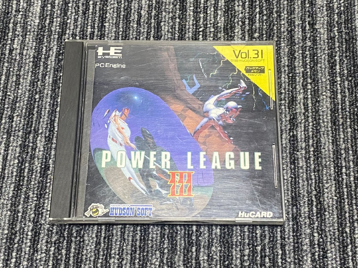 PCエンジン Huカード パワーリーグ3 POWER LEAGUE ケース付き PCE