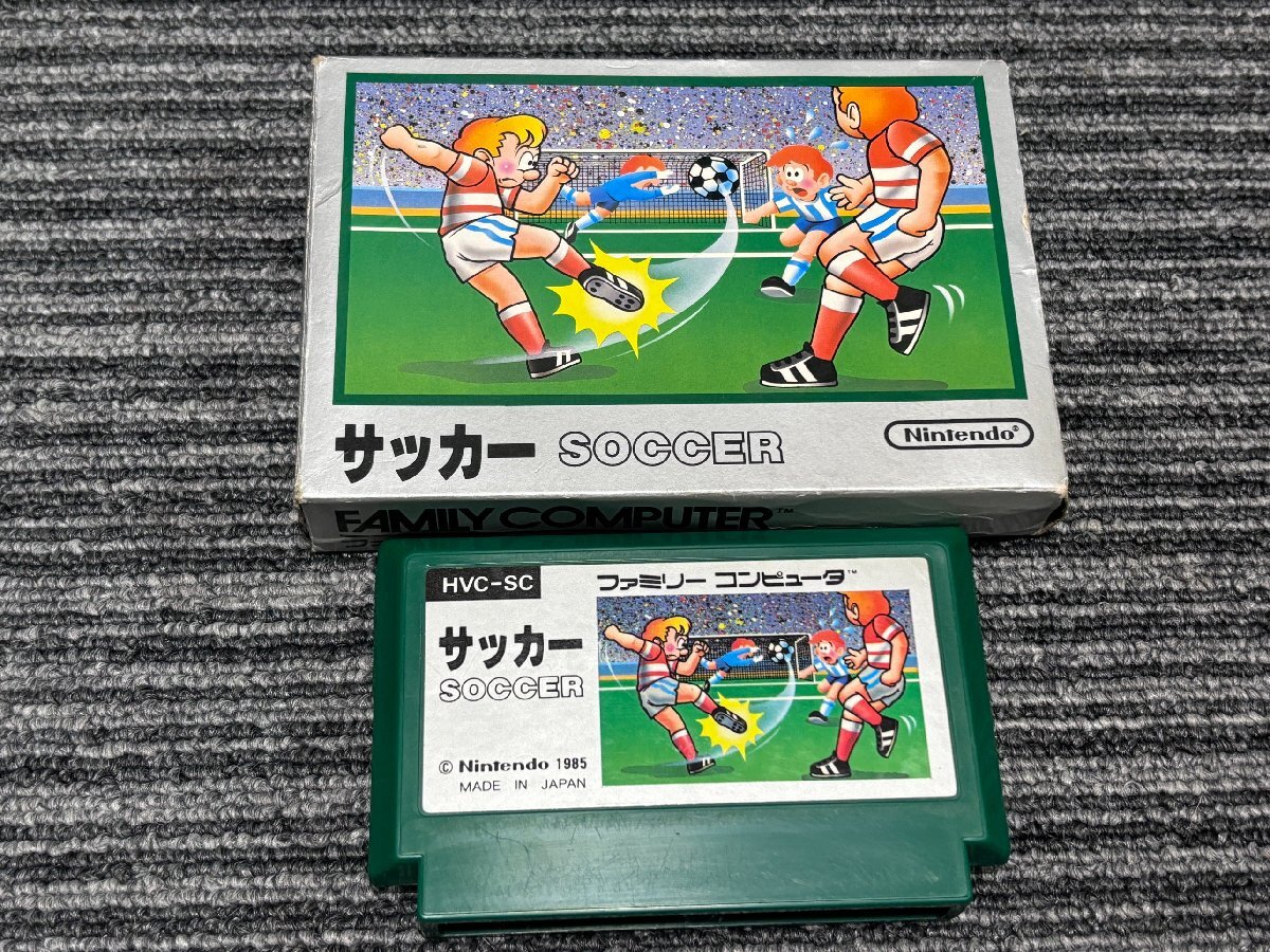 ファミコン カセット ソフト サッカー SOCCER 箱 付き FC