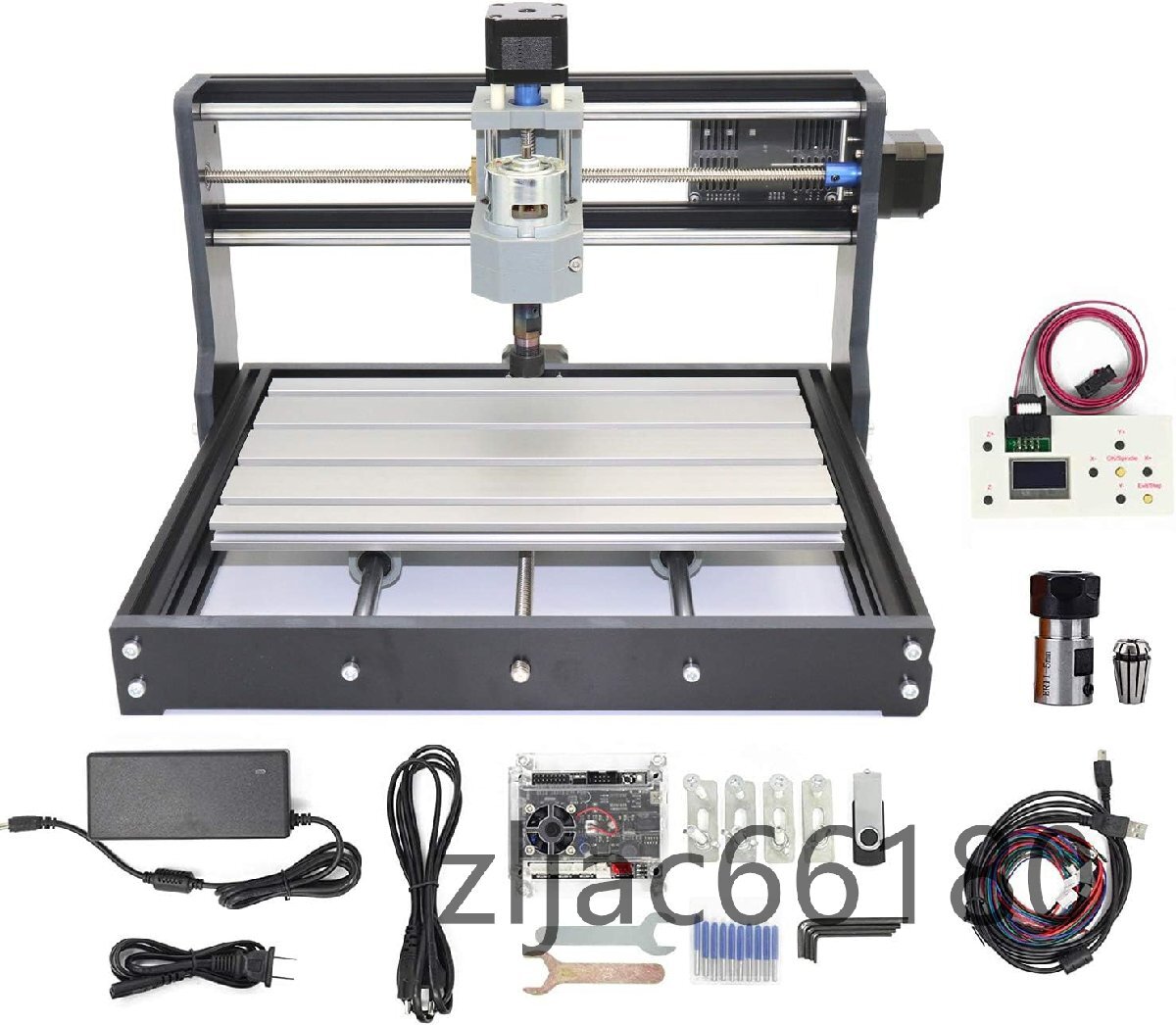 組み合わせ金属加工CNCルータキット CNC 3018Pro 3 GRBL Control diy ミニフライス盤 + オフライン制御モジュール + ER11コレット USB