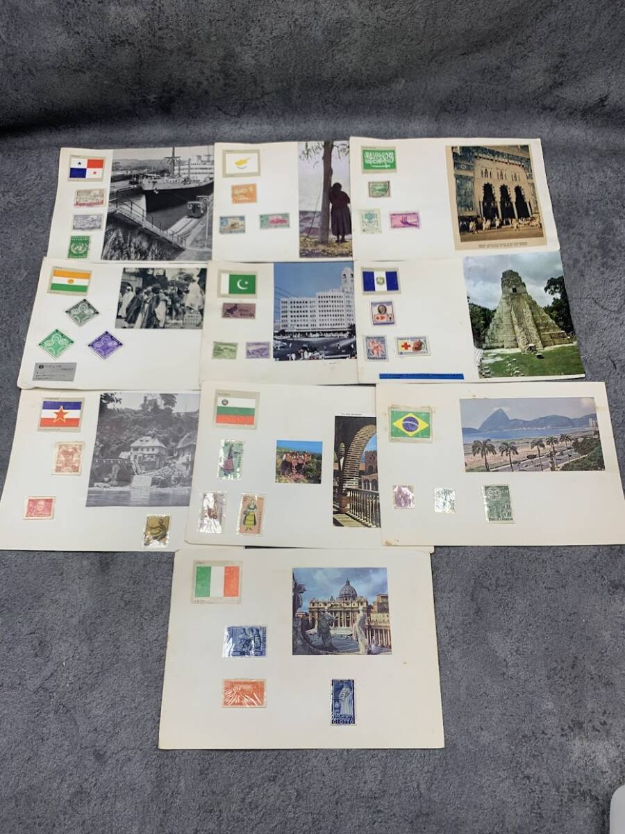 【 昭和レトロ 手作り 世界各国 切手 ⑤ 】未使用？ 使用済み含む パナマ サイプラス アラビアなど