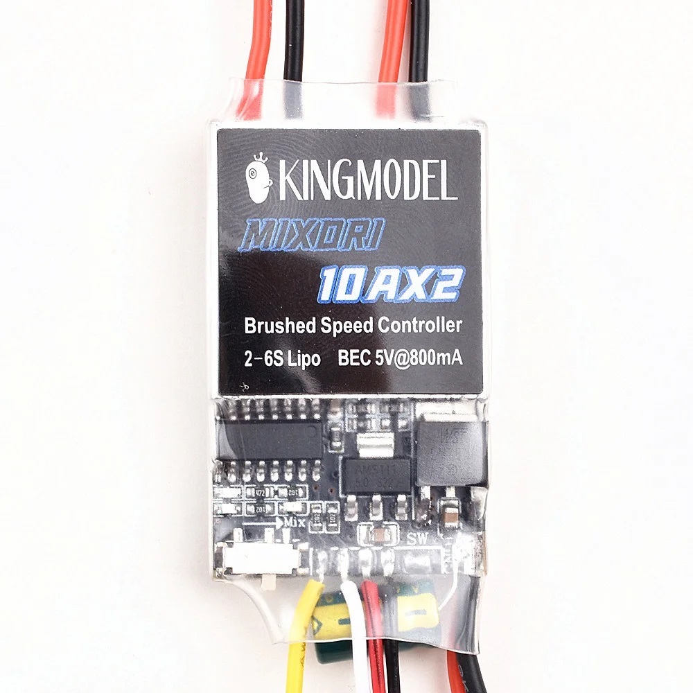 King Model 10A x2 アンプ ESC Bec 5V/0.8A 双方向 ブラシ モーター スピード コントローラー 車両/ボート/タンク