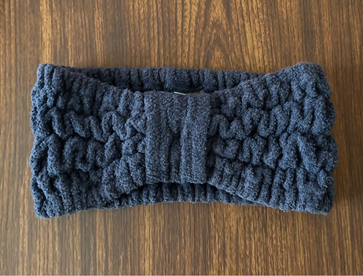 今治 リボン ヘアバンド ヘアターバン（ブロンズブルー）