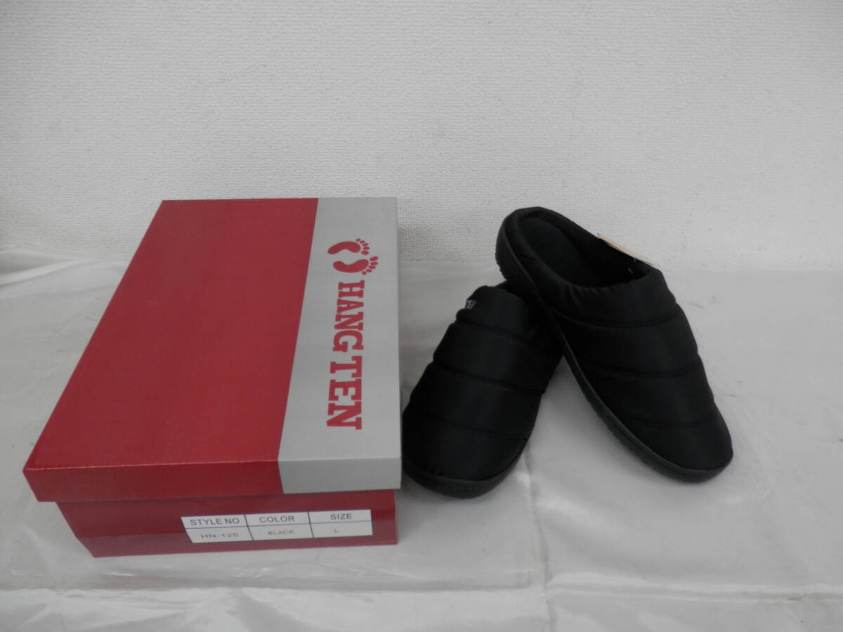 ◆新品◆HANG TEN◆ハンテン◆冬用サンダル◆Lサイズ◆HN125◆ブラック◆46