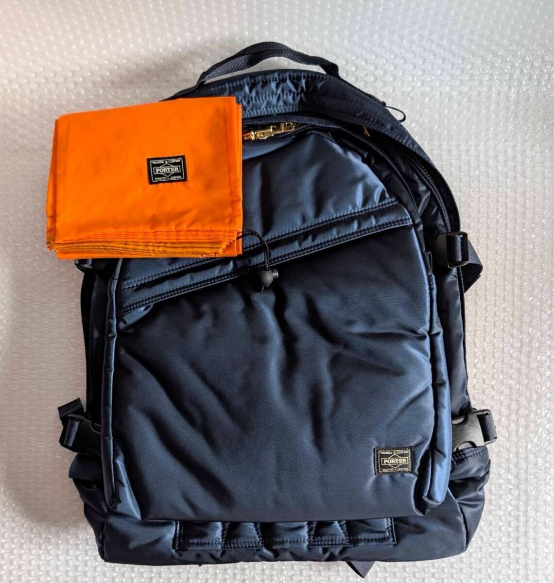 未使用 PORTER TANKER BACKPACK タンカー デイパック リュック バッグ ポーター アイアンブルー XL