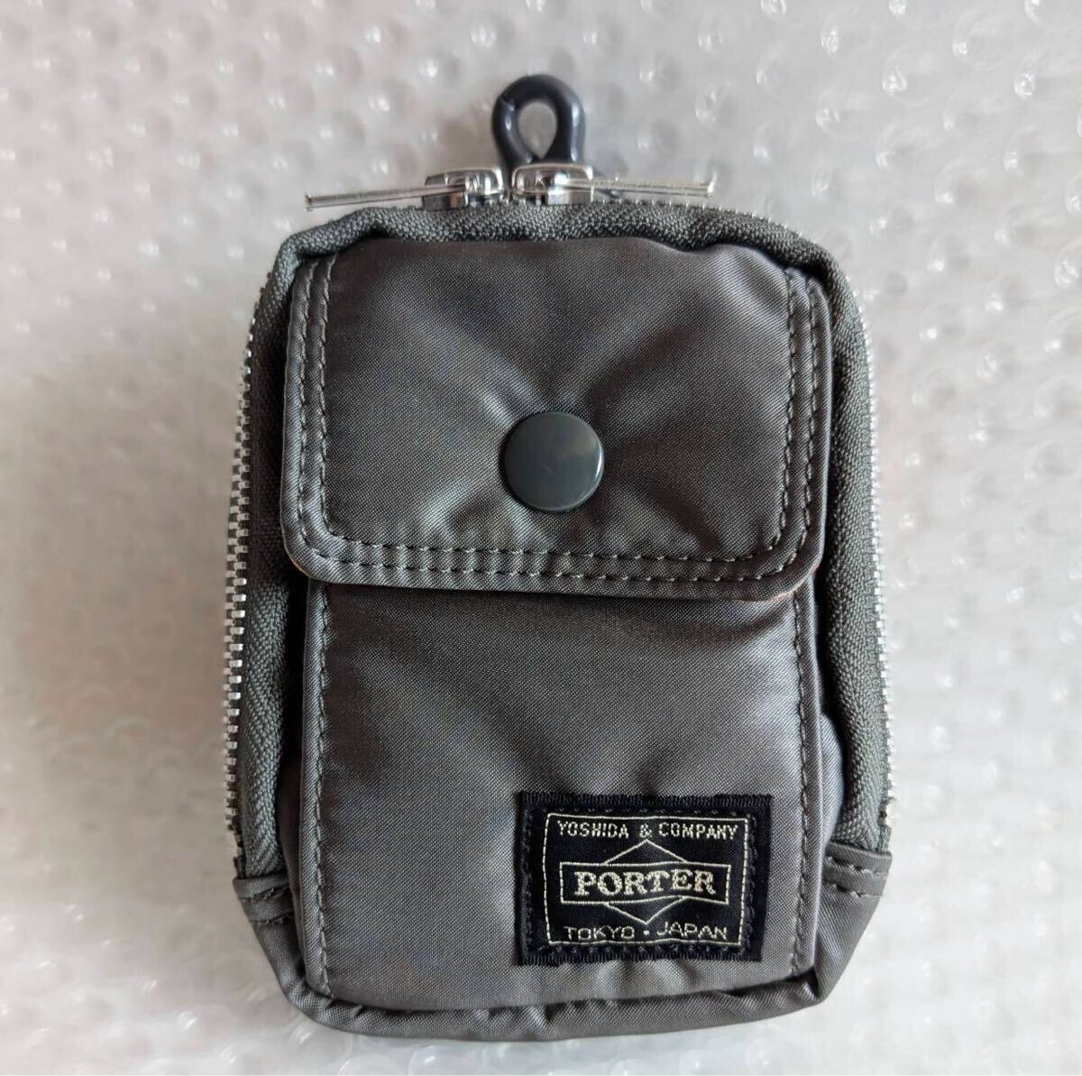 美品 PORTER TANKER ポーチ タンカー シルバーグレー