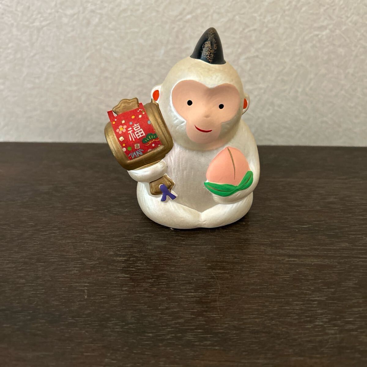 サル 猿 さる 置物 置き物 工芸品 縁起物 薬師窯 値下げ