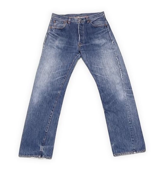2001 米国製 バレンシア工場 555 リーバイス LEVI'S 501XX 47501-0191 革パッチ ひげ ハチノス 表記W36L36 実寸W83L84 [ta-1362]