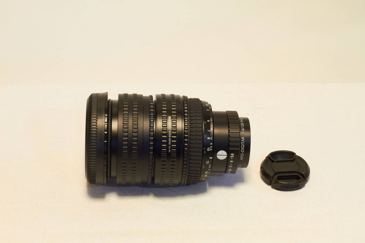 Fuji　Gマウントの中望遠　マクロレンズ　Schneider　Apo-digitar　5.6/120使用
