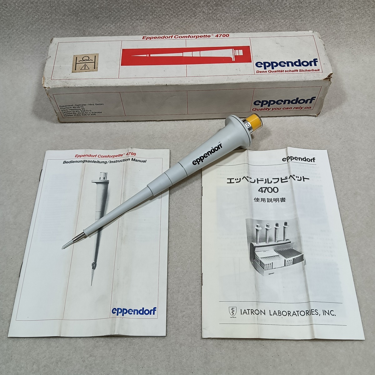 ●○エッペンドルフ ピペット 4700 10μl Comforpette eppendorf 理化学機器 大学 実験 研究○●