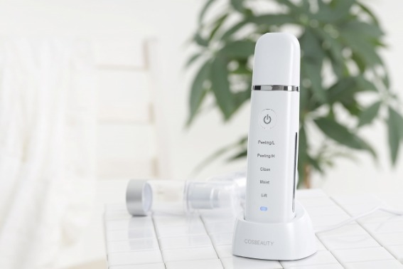 ◆新品未開封 Cos Beauty コスビューティー アクリアルピーリングプロEX CB-050-W01[超音波+イオン/角質・毛穴の汚れに/IPX6防水] 