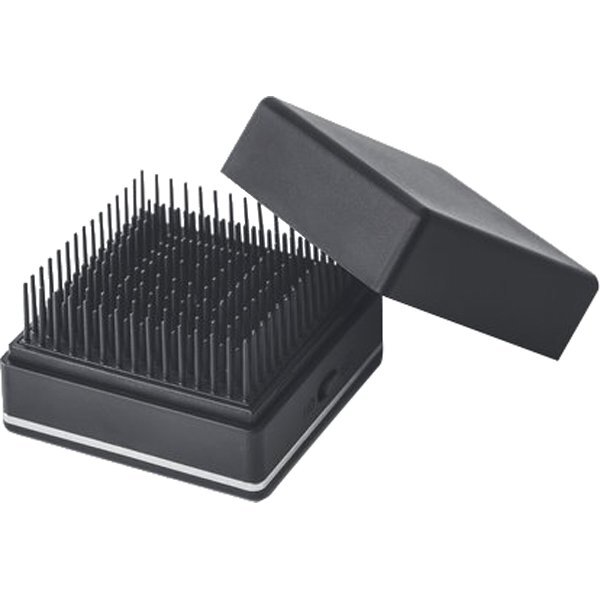 ◆新品未開封 SALONIA(サロニア) スクエアイオンブラシ SL014-BK [音波振動機能/マイナスイオン/ブラック] 1台限り