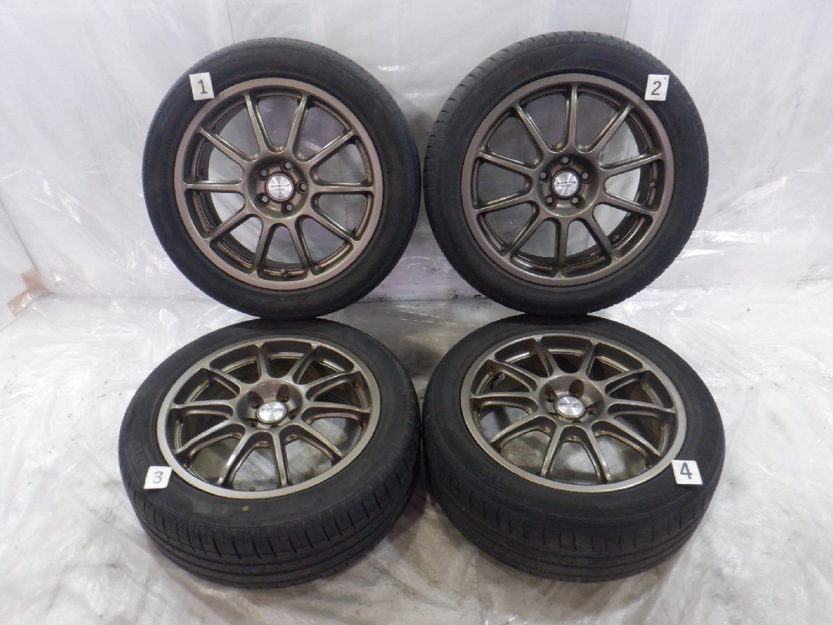 ☆ホイール状態良し☆タイヤ 20年製 山なし 215/50R17 ピレリ☆ 5H 100 7J +52 17インチ 社外品 O/Z O・Z Prodrive アルミホイール付 4本