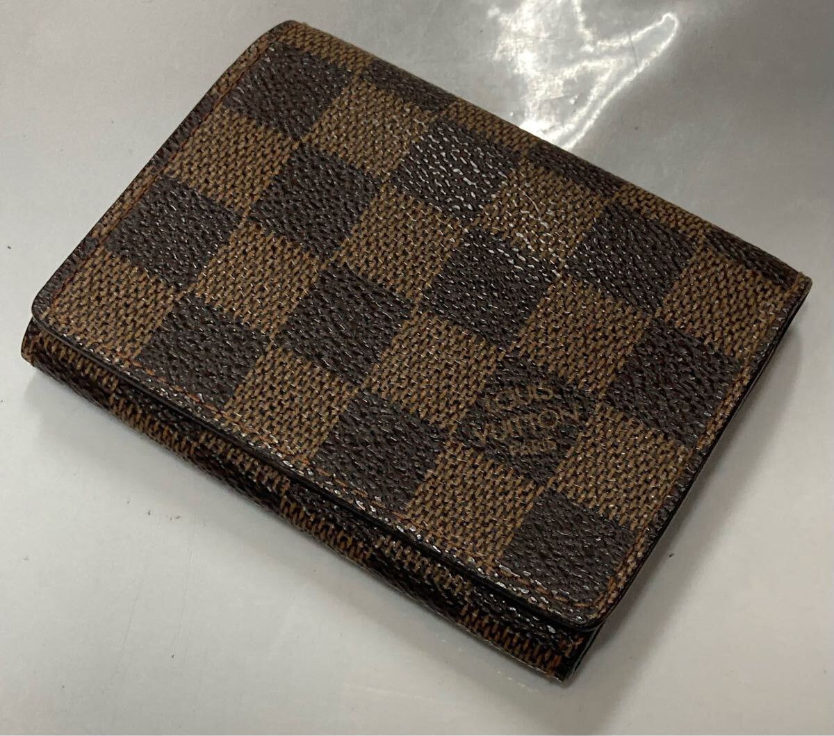ルイヴィトン 正規品 美品♪ 名刺入れ アンヴェロップ カルト ドゥ ヴィジット ダミエ レザー カードケース LOUIS VUITTON ルイ・ヴィトン