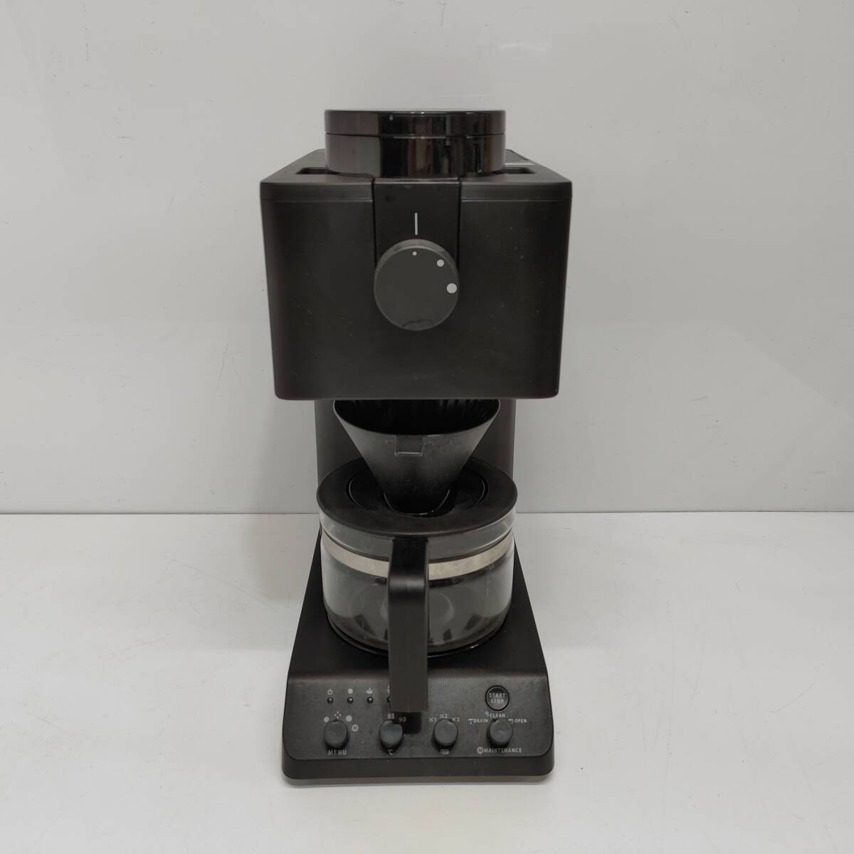 ●ツインバード CM-D457 全自動コーヒーメーカー TWINBIRD ブラック 2022年製 ミル付き 3杯用 珈琲 L1497