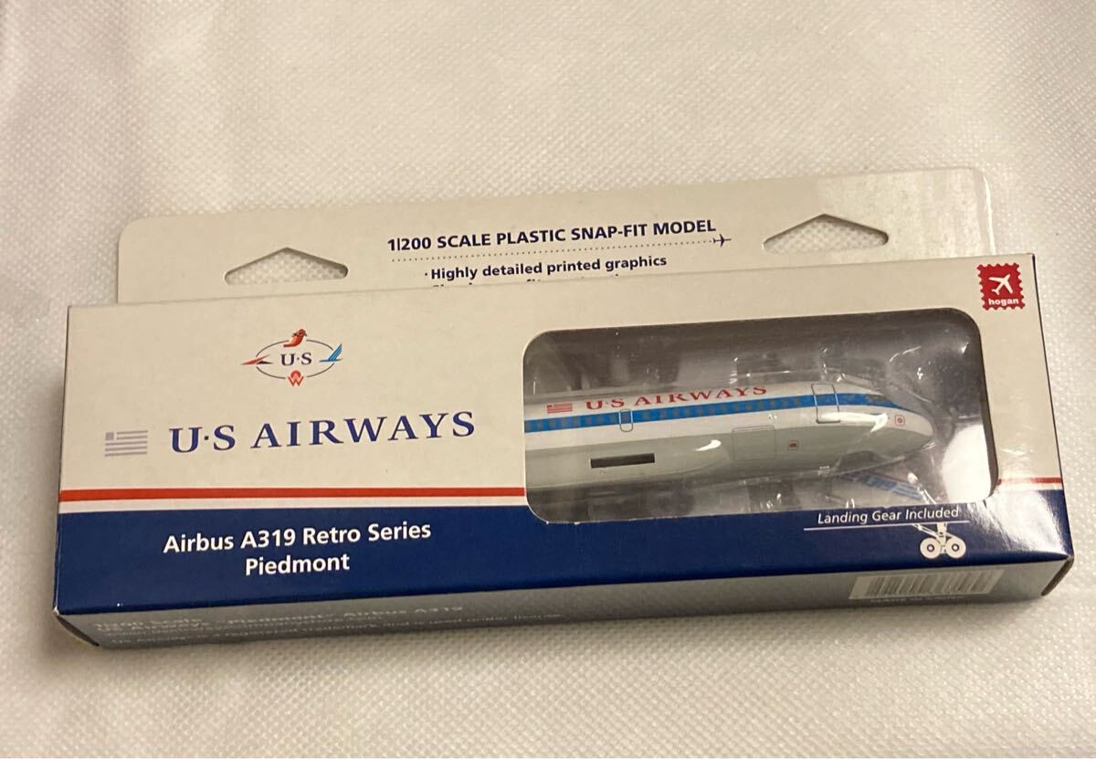 ★★　helpa 1/200 ヘルパ　US　USエアー 【U.S.AIRWAYS】 Airbus　A３１９　N744P　ビーモント航空レトロ　★★