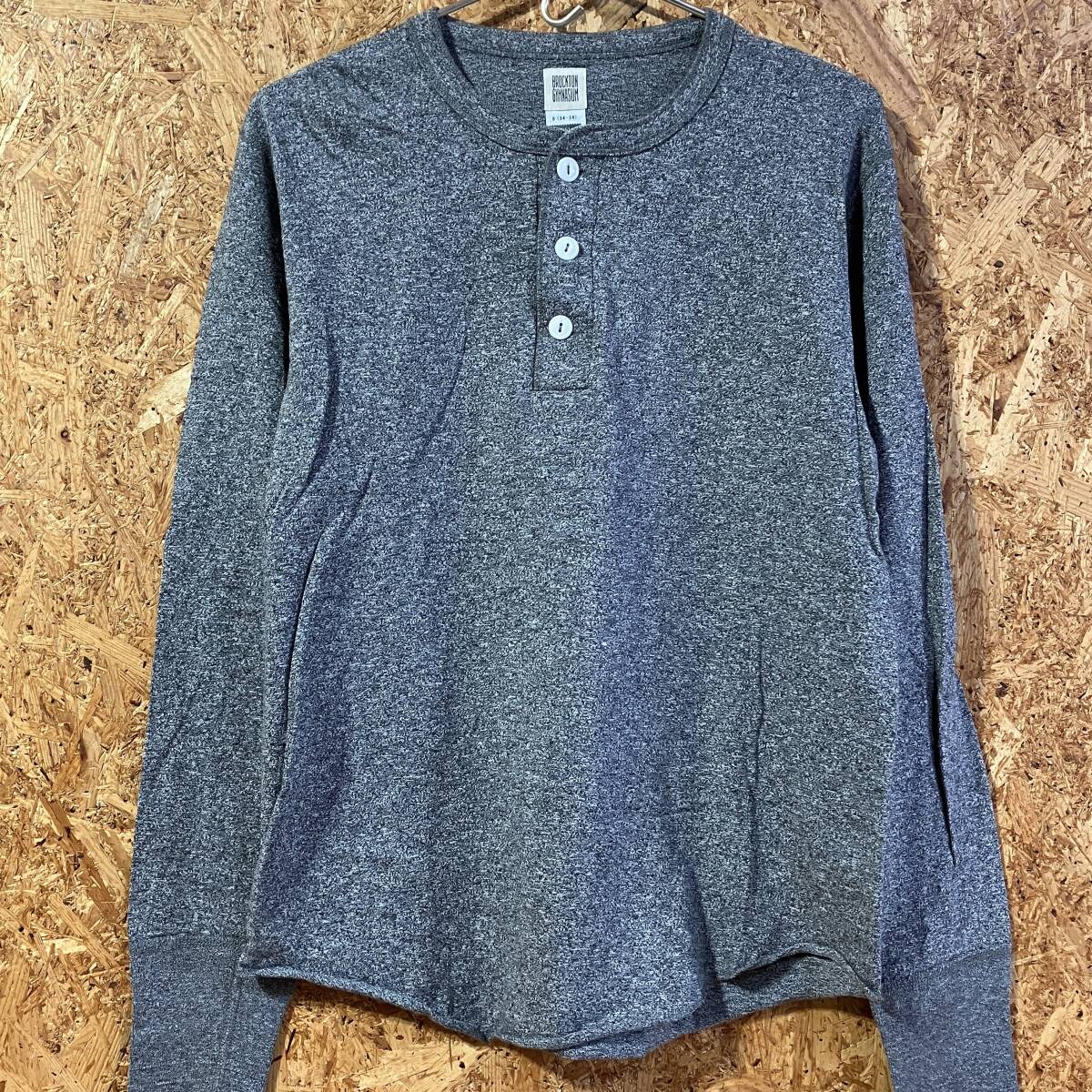 Healthknit BROCKTON GYMNASIUM ヘンリーネック 長袖 Tシャツ S コラボ 別注 限定 ヘルスニット