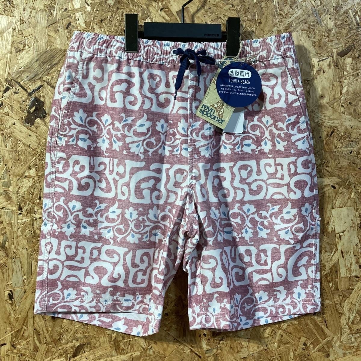 reyn spooner ショート パンツ L レイン スプーナー ボードショーツ 水陸両用 水着 74904 レッド