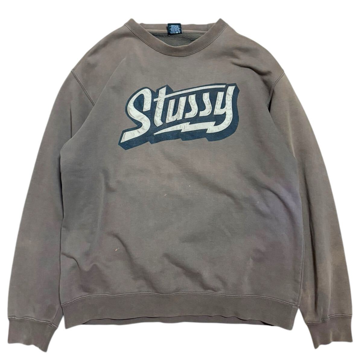Rare 00s OLD STUSSY college logo sweat shirt オールドステューシー カレッジロゴ スウェット トレーナー y2k archive 90s sizeM USA製