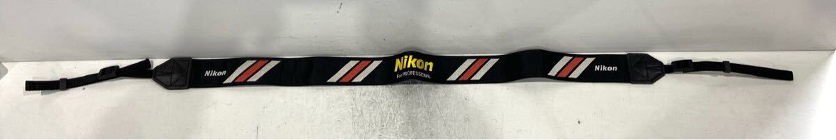 250320E☆ Nikon For PROFESSIONAL カメラストラップ 赤白 ♪配送方法＝おてがる配送ネコポス♪