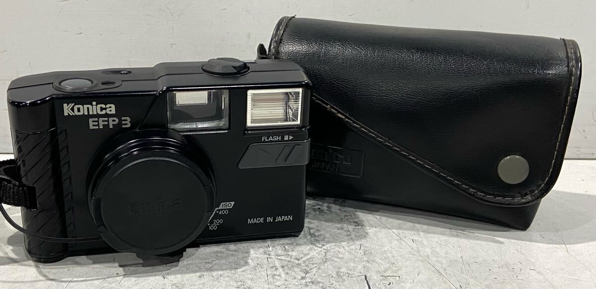 250323E☆ Konica EFP3 KONICA LENS JAPAN 36mm φ43 コンパクトフィルムカメラ ケース付 ♪配送方法＝おてがる配送宅急便(EAZY)♪