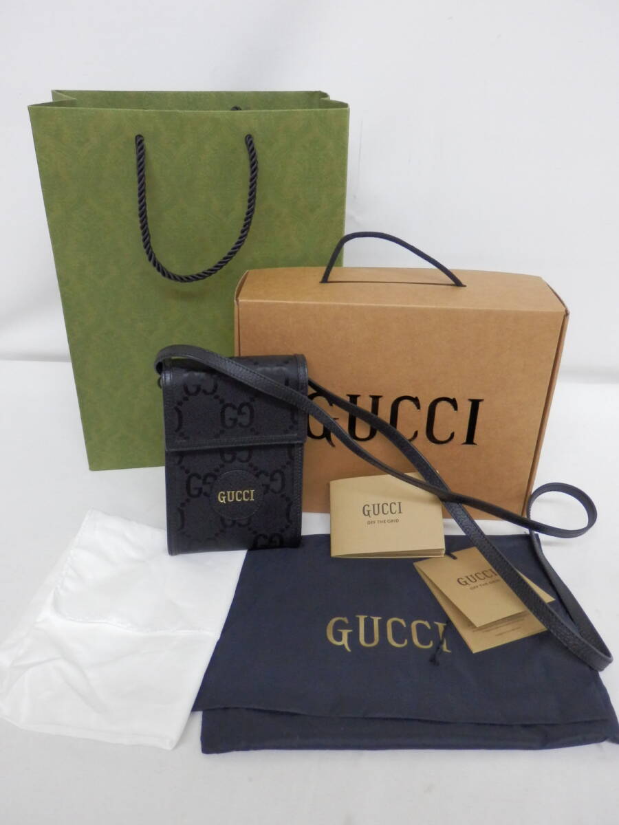171H133C◆GUCCI グッチオフ ザ グリッド ミニバッグ 625599 ショルダーバッグ ブラック 