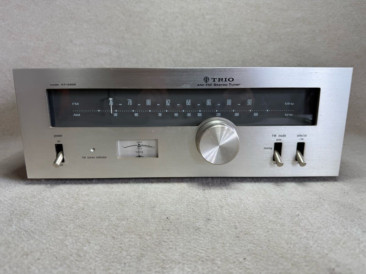 TRIOトリオAM-FM STEREO TUNEER ステレオチューナーKT-3300 オーディオ機器 通電確認OK