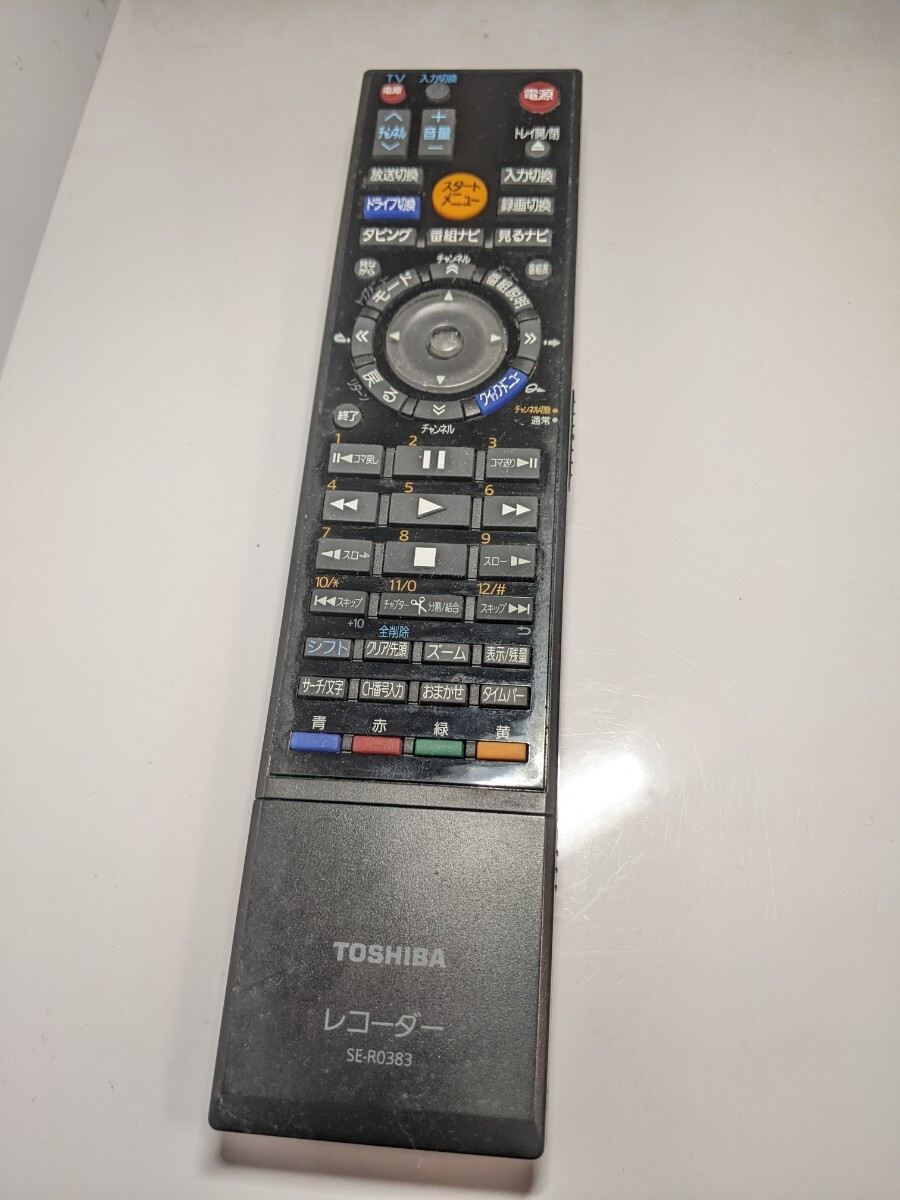 東芝 レコーダーリモコン SE-R0383 中古　RD-R200/RD-R100用