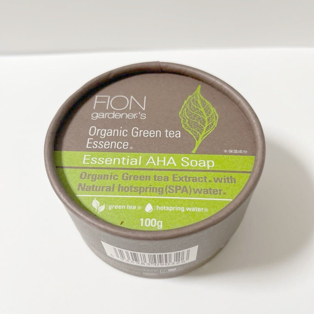FION フィオン / エッセンシャル AHAソープ 100ｇ 美容石けん 固形石鹸 100ｇ オーガニックグリーンティー