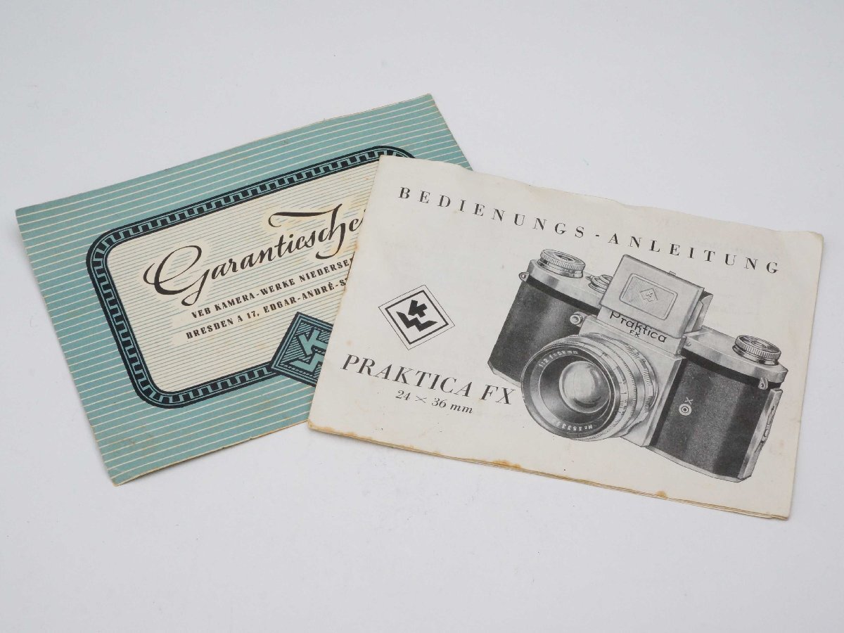KW Praktica プラクチカ FX 使用説明書 ドイツ語 !!!! PENTACON ペンタコン プラクティカ　マニュアル　1356