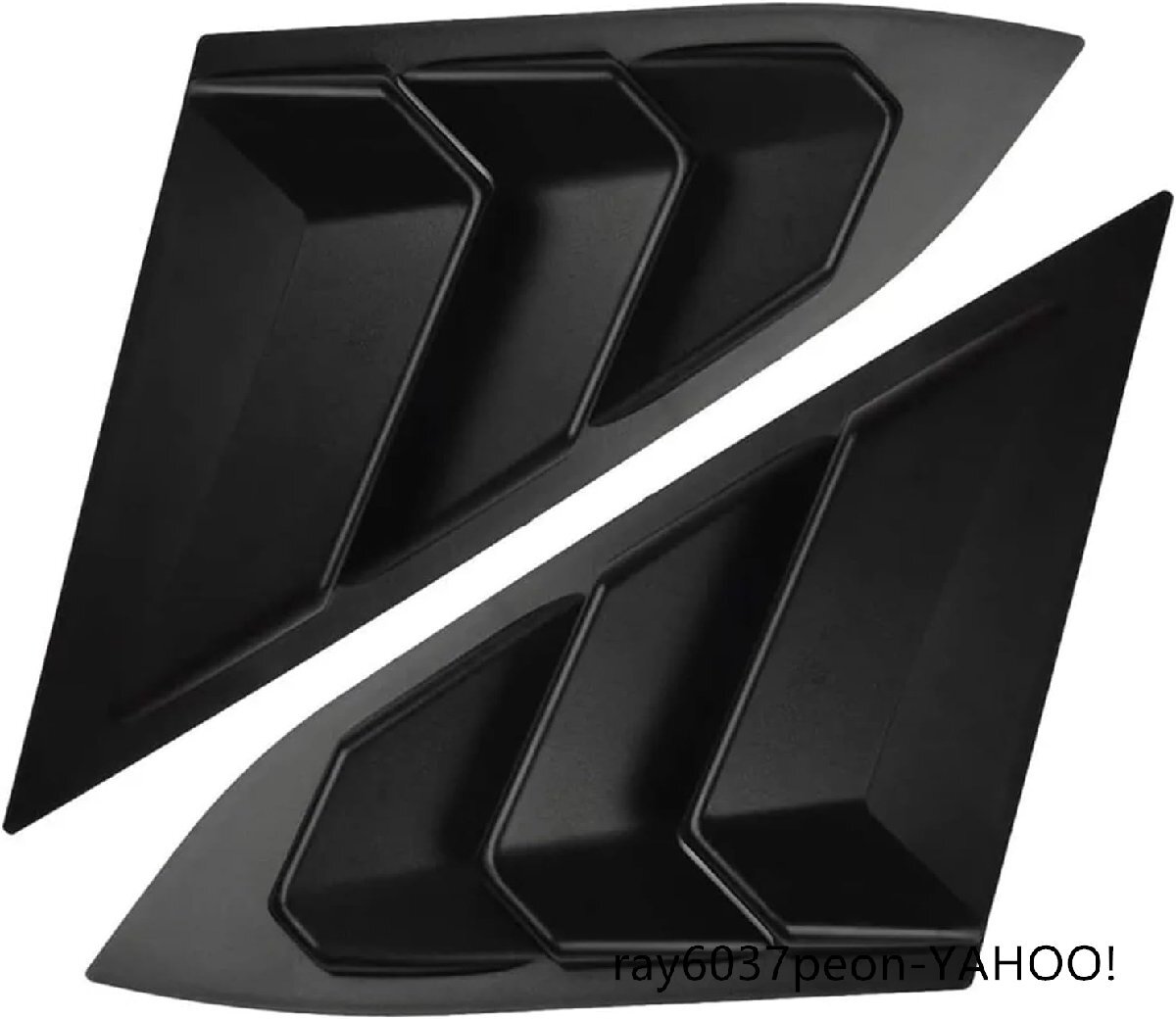 サイドウィンドウ リアスポイラー トライアングルルーバー スクープカバートリム ホンダシビックセダン 2016-2019 (Matte black)