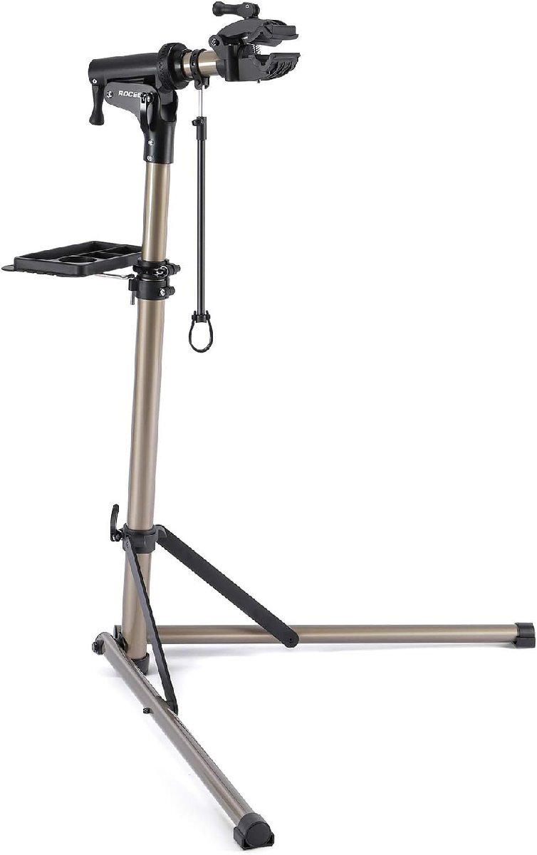 自転車 メンテナンススタンド 安定感 高さ調節 角度調節 ワークスタンド 折りたたみ式 工具トレー付 軽量 コンパクト 収納 （RS-100）