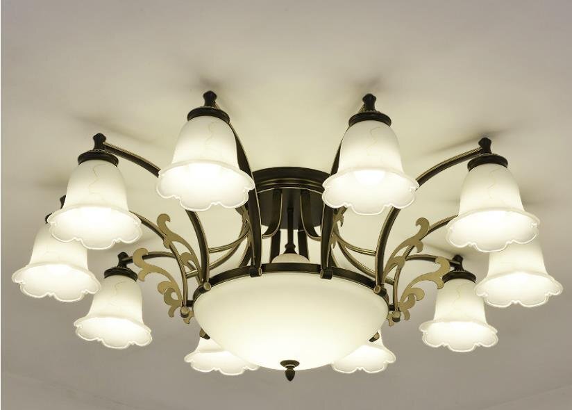 ゆり ヨーロッパスタイルシャンデリア 鉄シャンデリア 居間/レストラン/寝室用シャンデリア 天井照明 芸術品 8灯