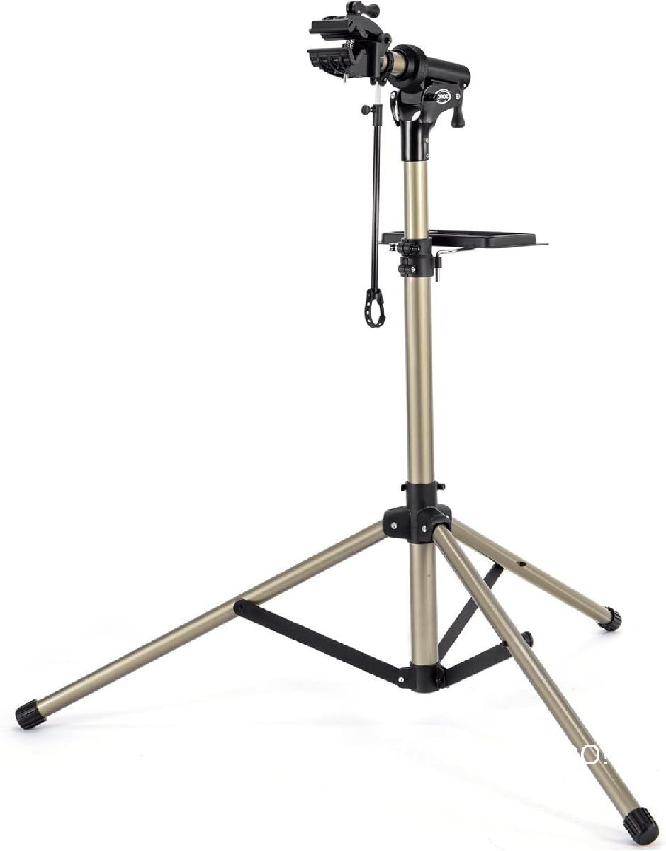 自転車 メンテナンススタンド 三脚 角度・高さ調整 耐荷重30kg ワークスタンド アルミ製 折りたたみハンドル支えバー付き（TQXL-21-A）