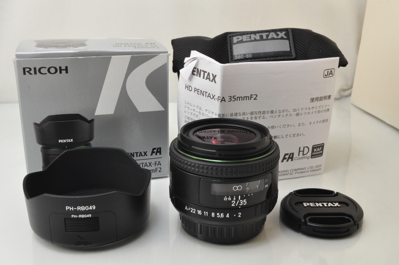 ★★極上品 PENTAX HD FA 35mm F2 Lens w/Box♪♪#6168EX