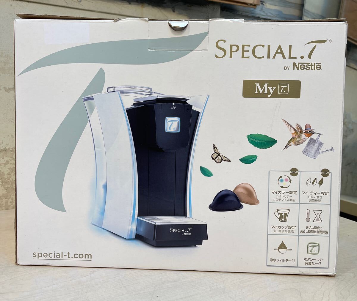 新品未使用！　カプセル式ティマシーン　ネスレ スペシャル.T マイティー　ホワイトパール　ST9662P.62-WP 36ー8