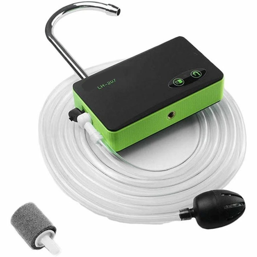 携帯 汲み上げ エアーポンプ 小型 ウォーターポンプ 酸素 簡易手洗い 釣り 船 LED ライト USB 充電 災害 防災 水 tec-pump207