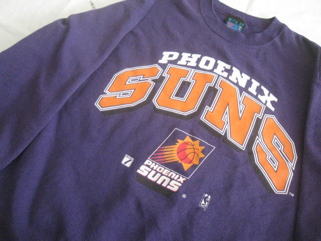 ヴィンテージ90's USA製スウェットトレーナーL NBAフェニックスサンズWITH AN ATTITUDEボディ チャールズバークレーシャキールオニール