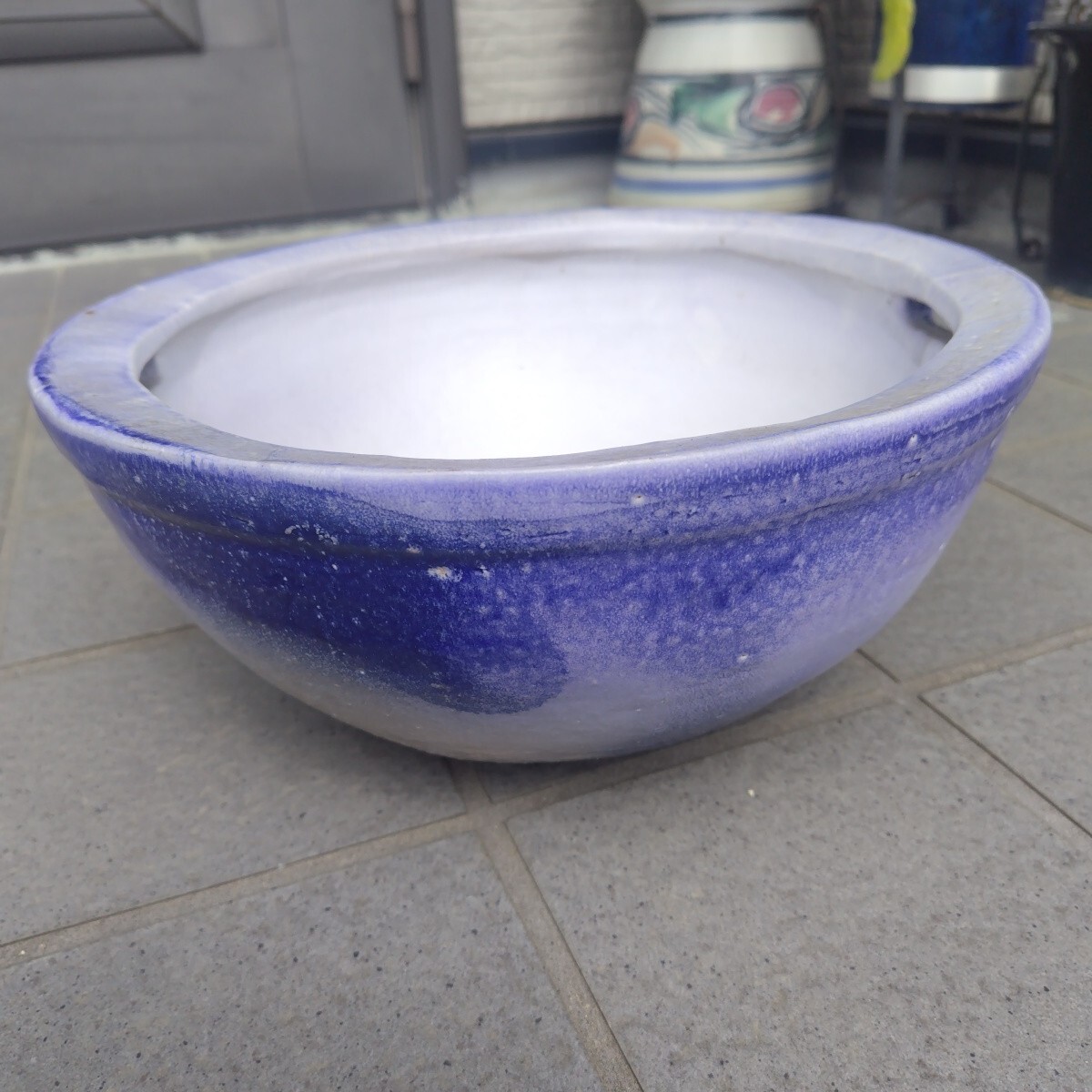 睡蓮鉢　メダカ鉢　陶器製　