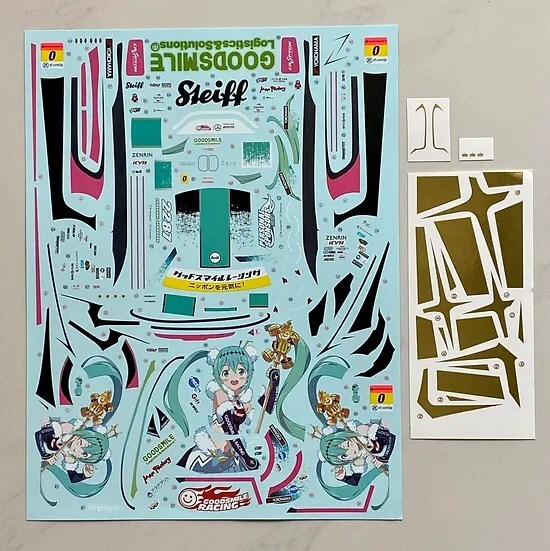 ZoomOn CS012 1/24 メルセデス AMG GT Evo オートバックス スーパー GT 2018 グッドスマイルレーシング & チームUKYO（タミヤ用）デカール