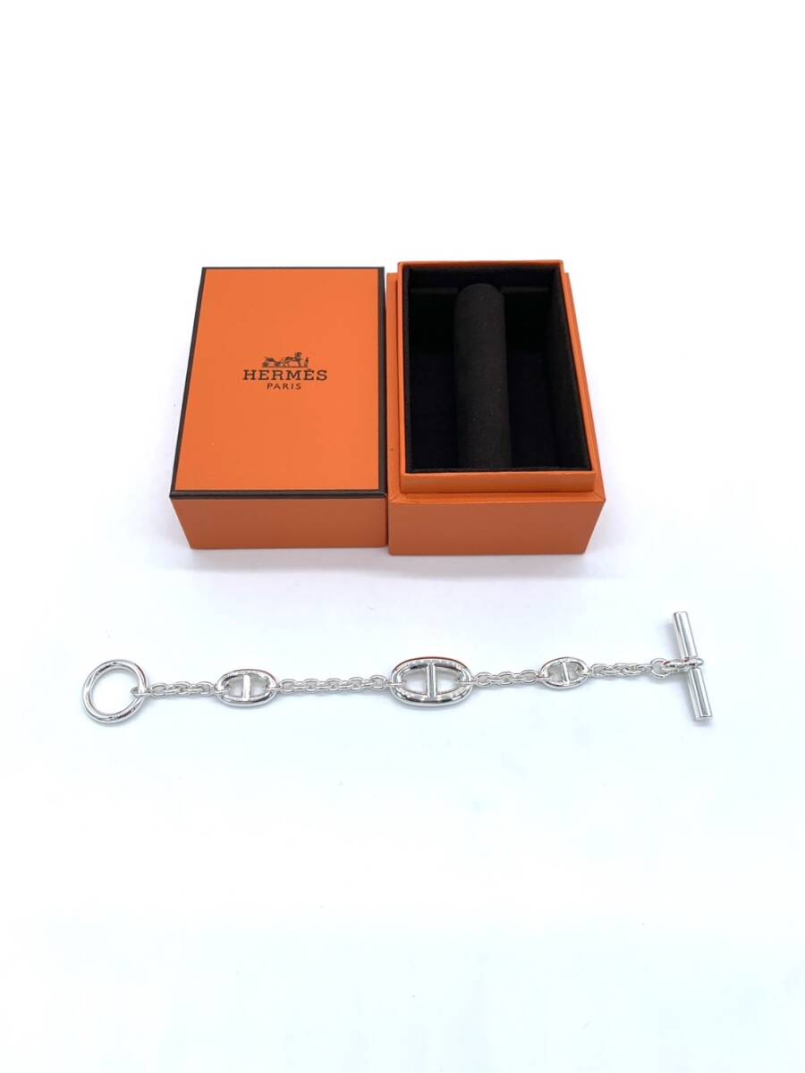 【未使用】 HERMES エルメス シェーヌダンクル ファランドールブレスレット SV925シルバー