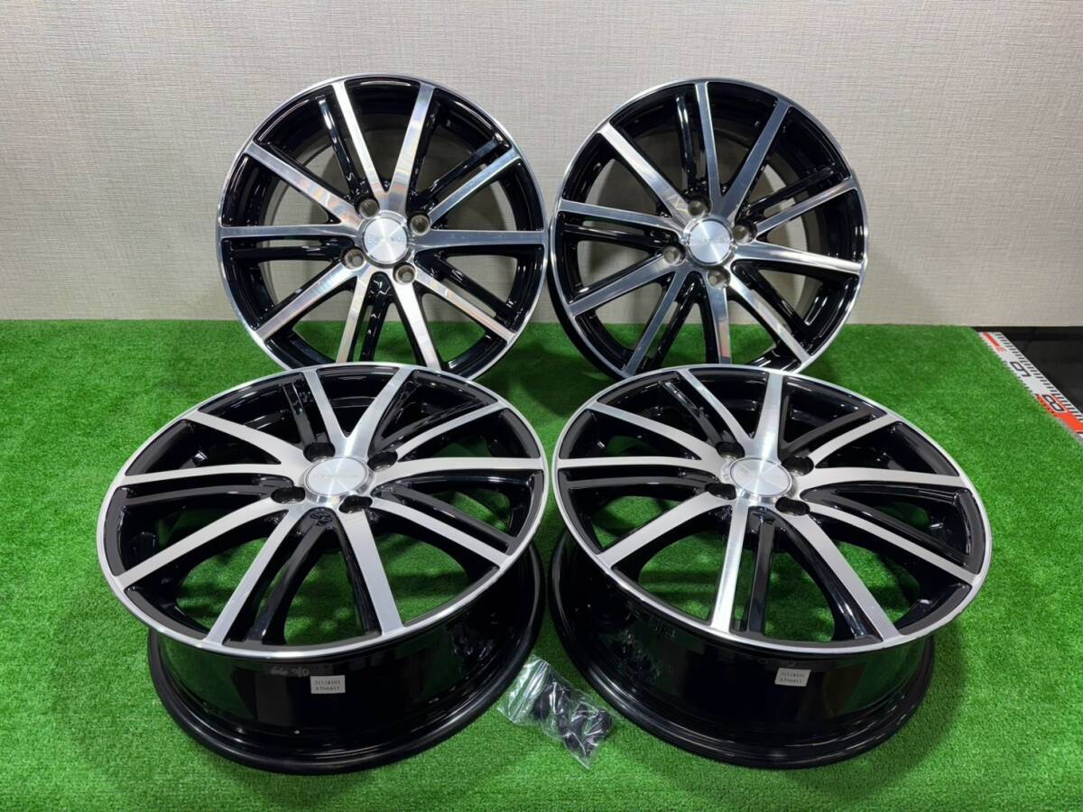 （M1823）バルミナ BALMINUM BR10 中古ホイール 4本 6J 16インチ PCD100 4穴 +50 ハブ73 フィット フリード インサイト