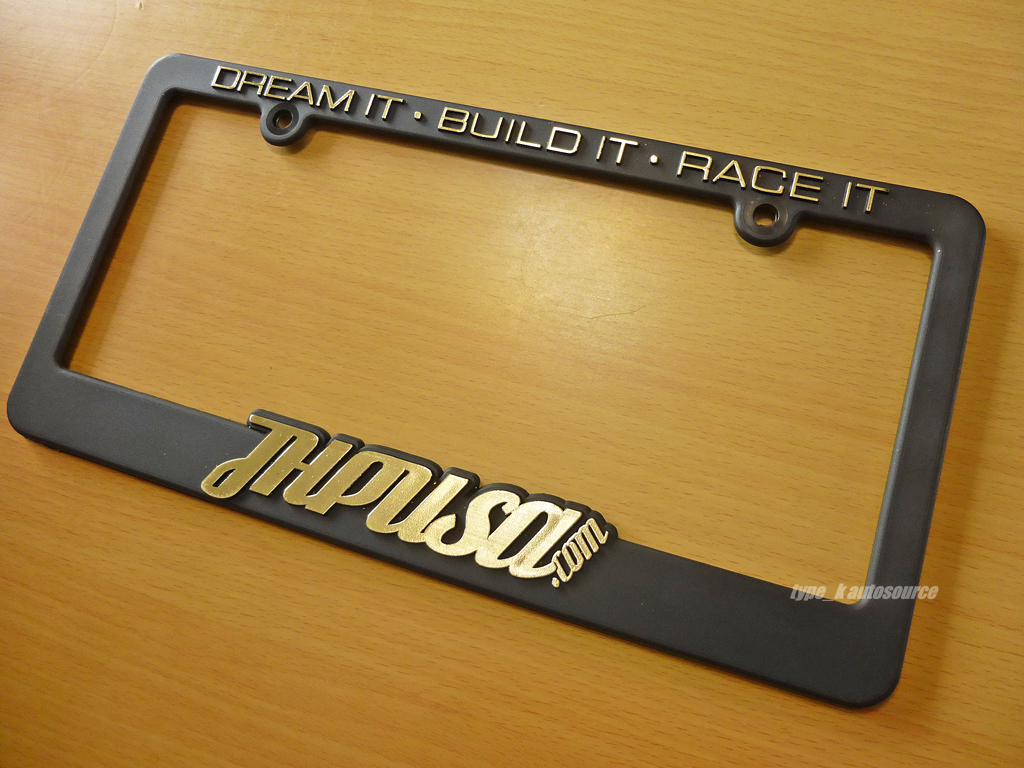 JHPUSA JAPAN HONDA PARTS ナンバーフレーム ライセンスフレーム-DBR GLD USDM北米JDM ホンダCIVICシビックACURAアキュラINTEGRAインテグラ