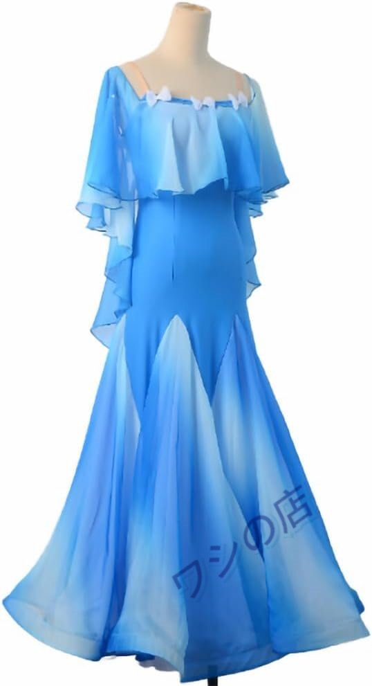 PH-1460 社交ダンスドレス 練習着 シフォン 蝶結び 可愛い スタンダード ドレス モダンダンス衣装 フラメンコ レッスン着 社交ダンス ワン