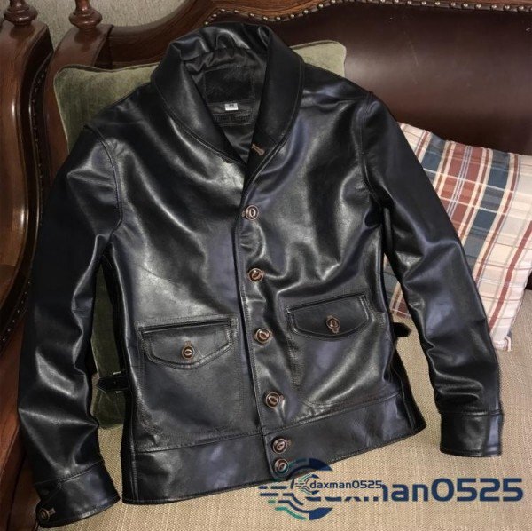 ホースハイド 1920　 A-1　 コサックジャケット ブラック Sサイズ　 ボマー ボンバー フライト オイルワックスレザー 馬革