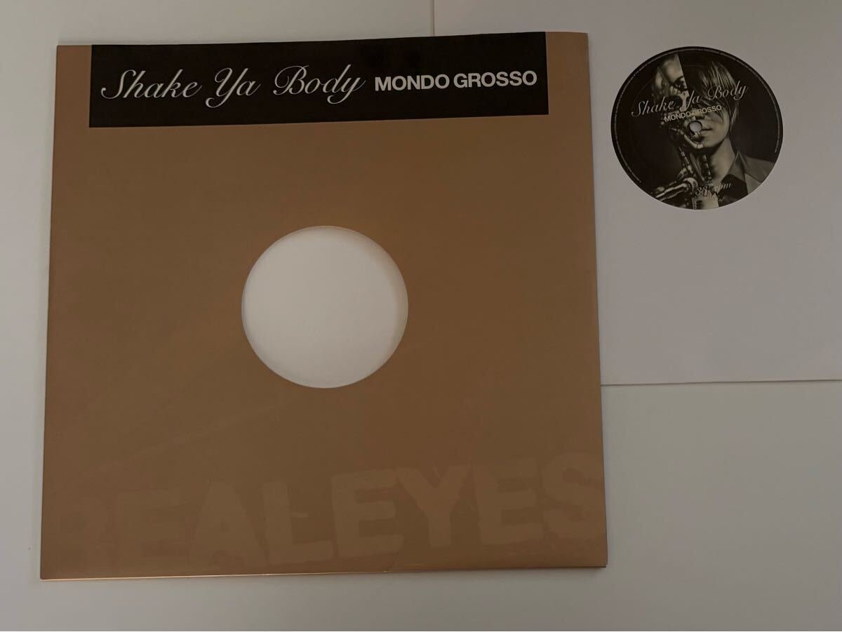 モンド・グロッソ MONDO GROSSO / Shake Ya Body 12inch ALJL5212 片面収録/B面エッチング加工盤,大沢伸一,bird 'LIFE' セルフサンプリング