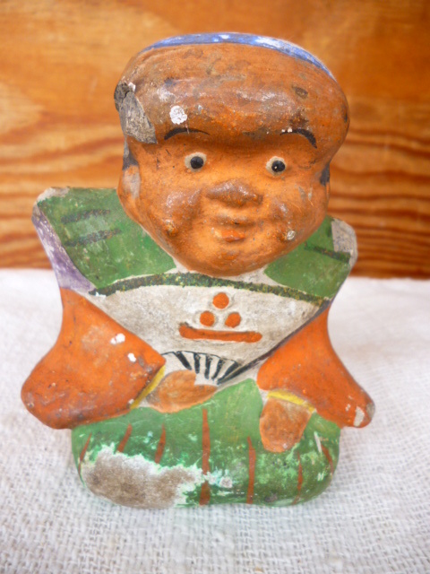 【土人形】③　七福神 大黒天 恵比寿 置物 色物 人形 縁起物 郷土品 民芸品 工芸品