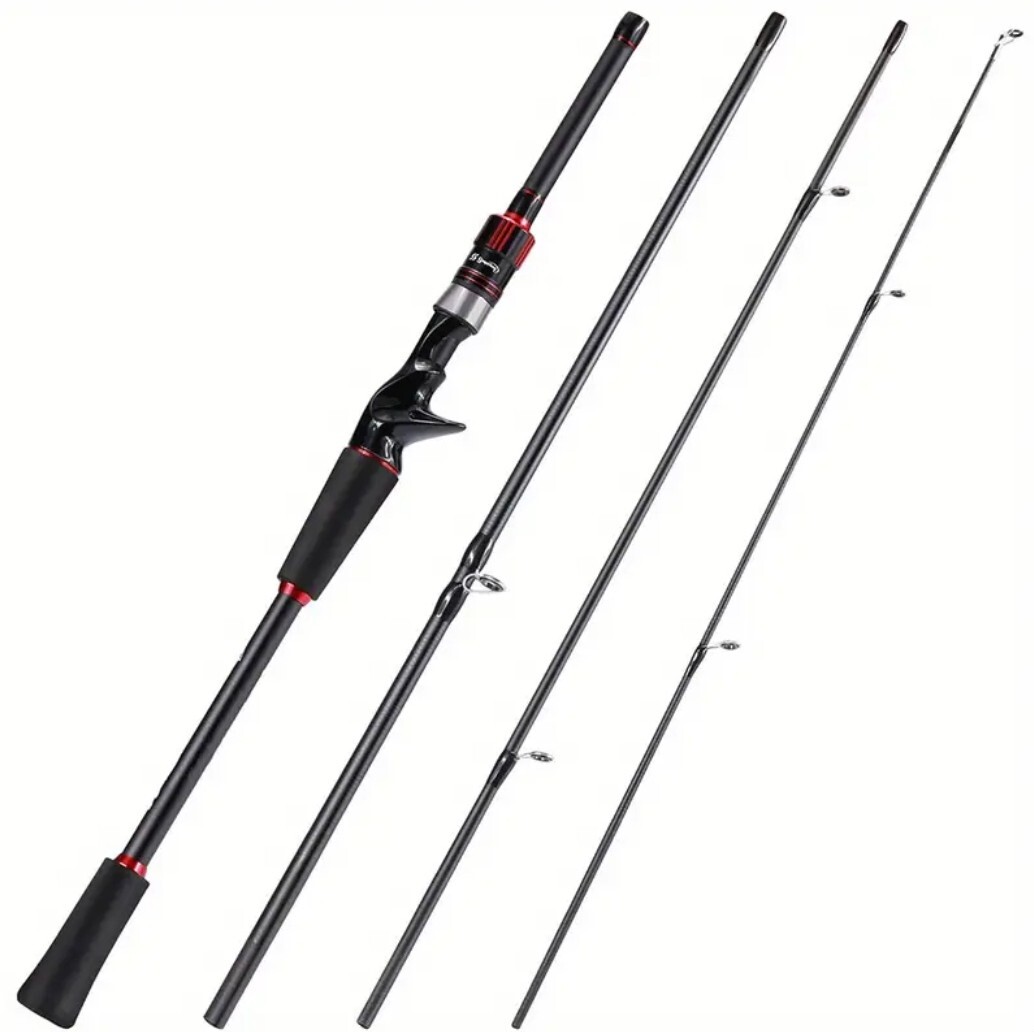 1320【新品未使用】2.1m ルアーロッド キャスティングロッド 4本継 カーボンファイバー 超軽量 フィッシング バス ショアジギング 