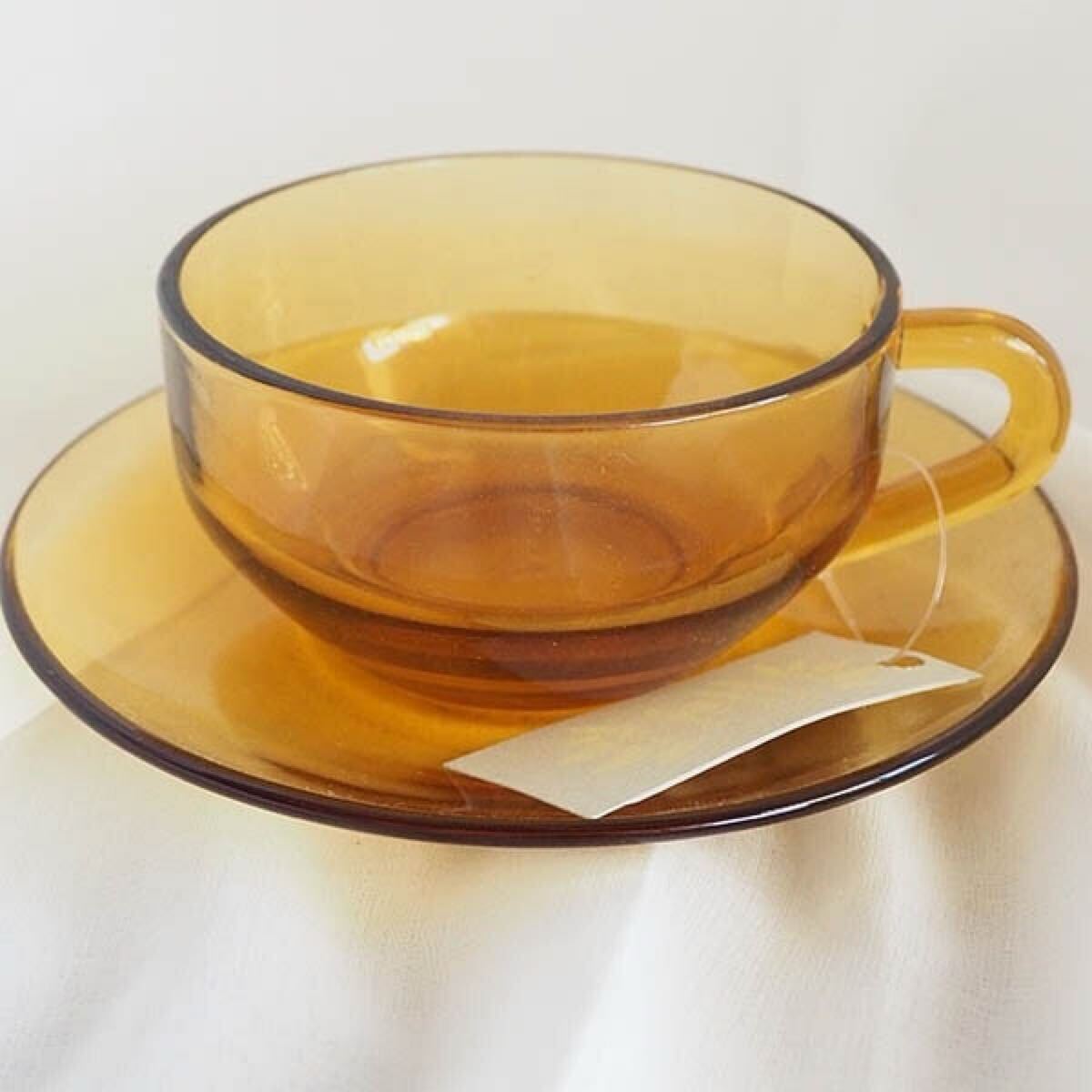 アデレックス　カップソーサー ティーカップ 食器　ISHIZUKAGLASS 日本製ガラス　アンティーク雑貨　ADERIA
