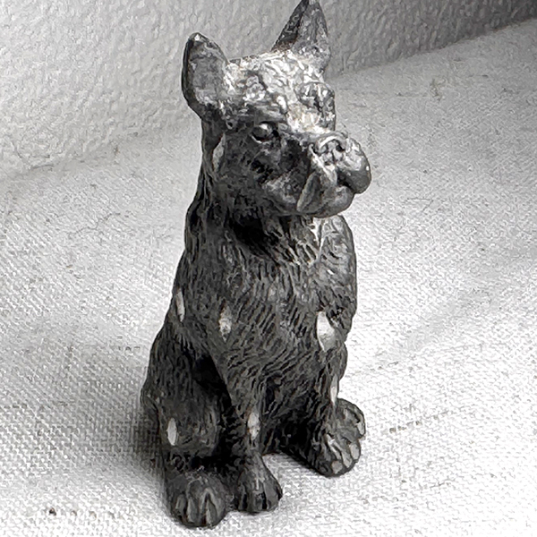 ピューター アンティーク フレンチブルドック置物 犬 DOG レア物アンティーク 1950前後 ヨーロッパアンティーク インテリア雑貨 蚤の市
