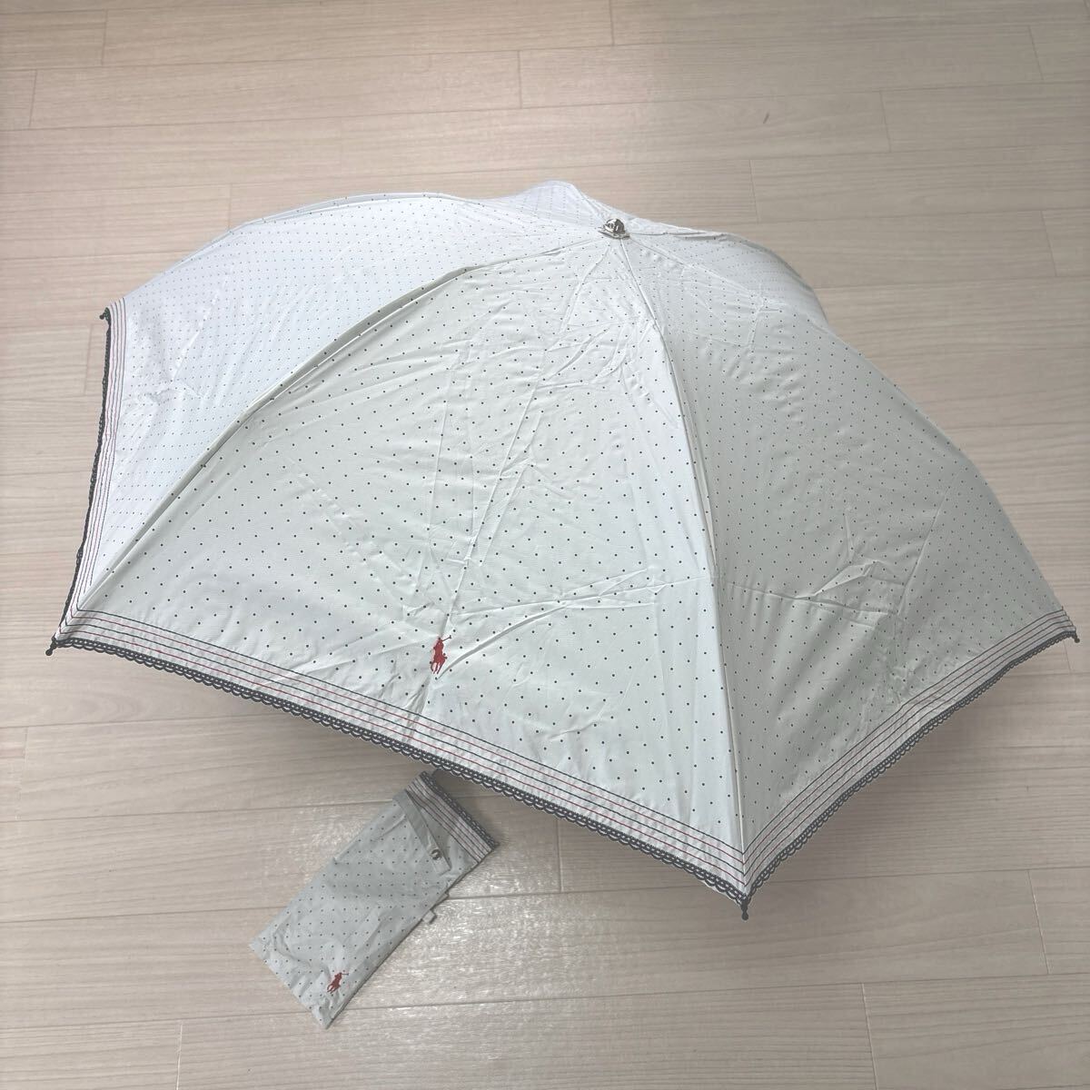 POLO RALPH LAUREN ポロ ラルフローレン 折りたたみ傘 雨傘 日傘 雨晴兼用 美品